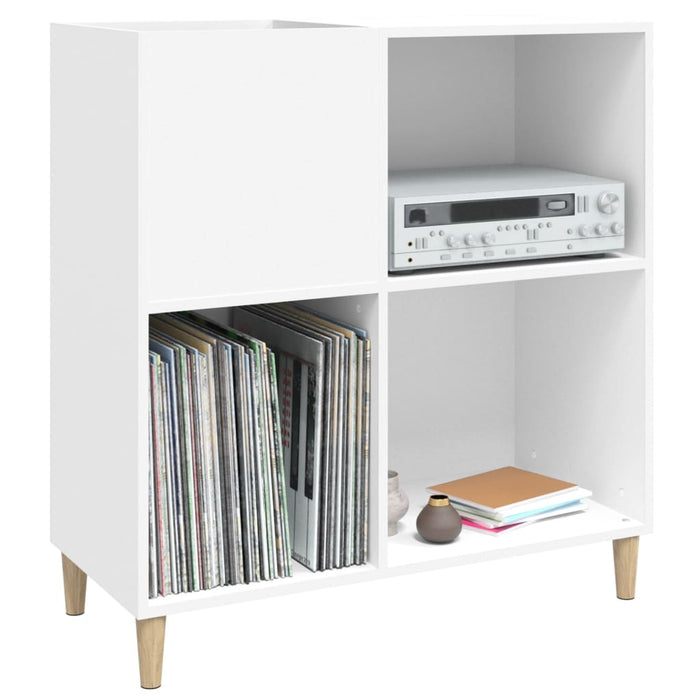 Record Cabinet White 84.5X38X89 Cm Engineered Wood Ntoknk
