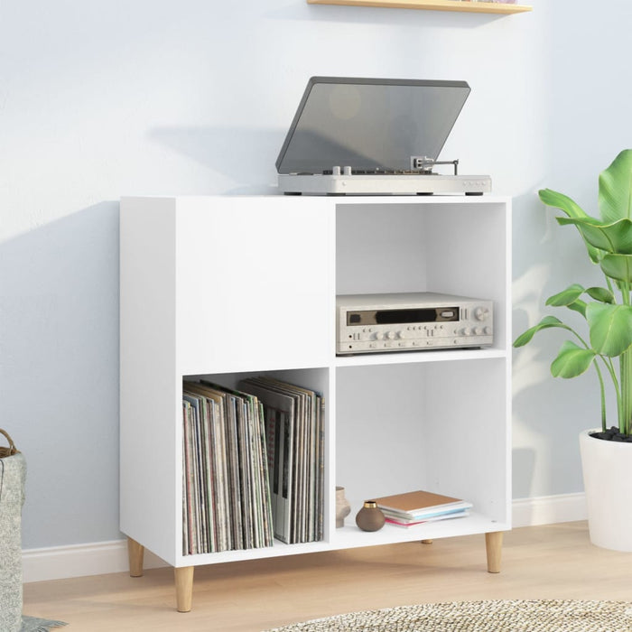 Record Cabinet White 84.5X38X89 Cm Engineered Wood Ntoknk