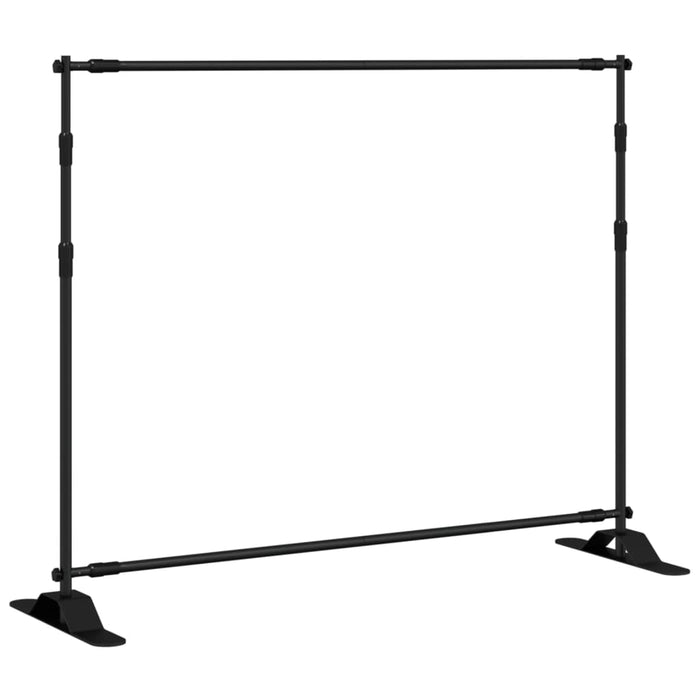 Backdrop Stand Black 254X243 Cm Steel Okbxli