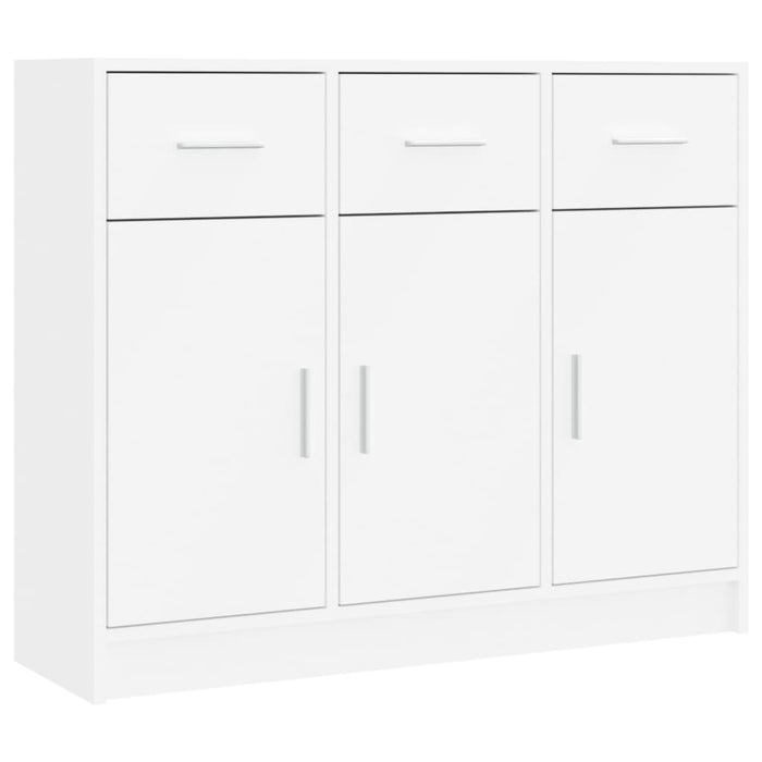 Sideboard White 91X28X75 Cm Engineered Wood Nxtbbn