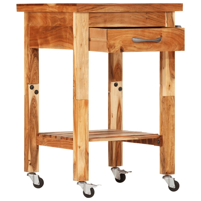 Kitchen Trolley 55X55X89 Cm Solid Wood Acacia Tppbot