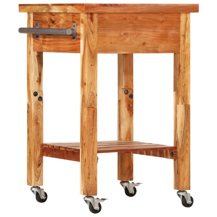 Kitchen Trolley 55X55X89 Cm Solid Wood Acacia Tppbot
