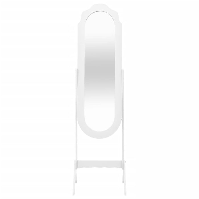 Free Standing Mirror White 45.5X47.5X160 Cm Engineered Wood Tptkba