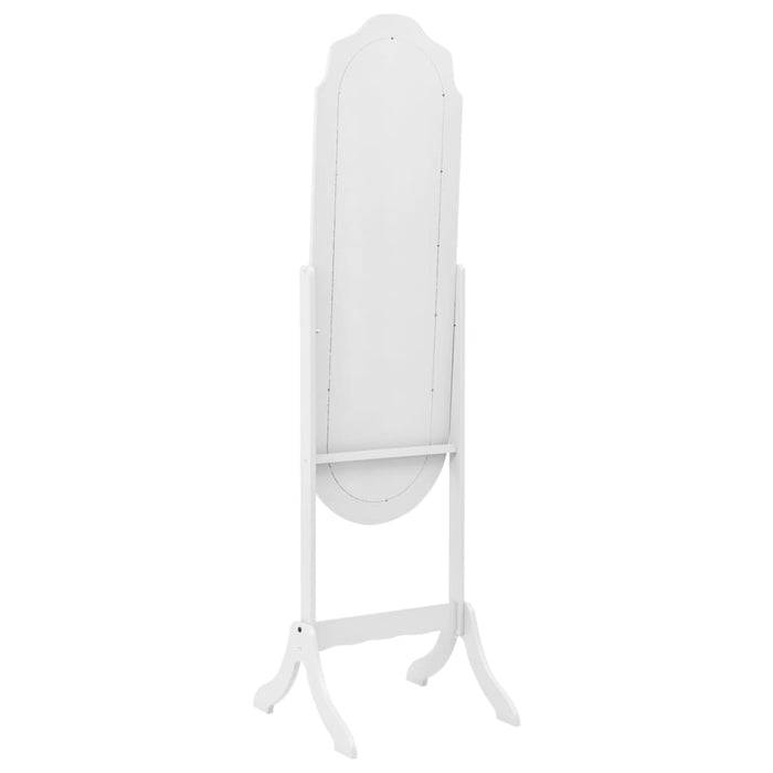 Free Standing Mirror White 45.5X47.5X160 Cm Engineered Wood Tptkba