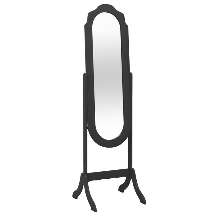 Free Standing Mirror Black 45.5X47.5X160 Cm Engineered Wood Tptkbl