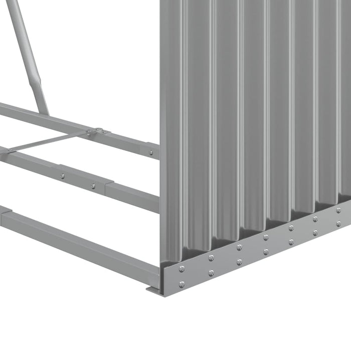 Log Holder Light Grey 120X45X210 Cm Galvanised Steel Tlappx