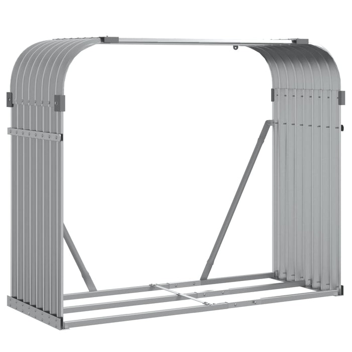 Log Holder Light Grey 120X45X100 Cm Galvanised Steel Tlappt