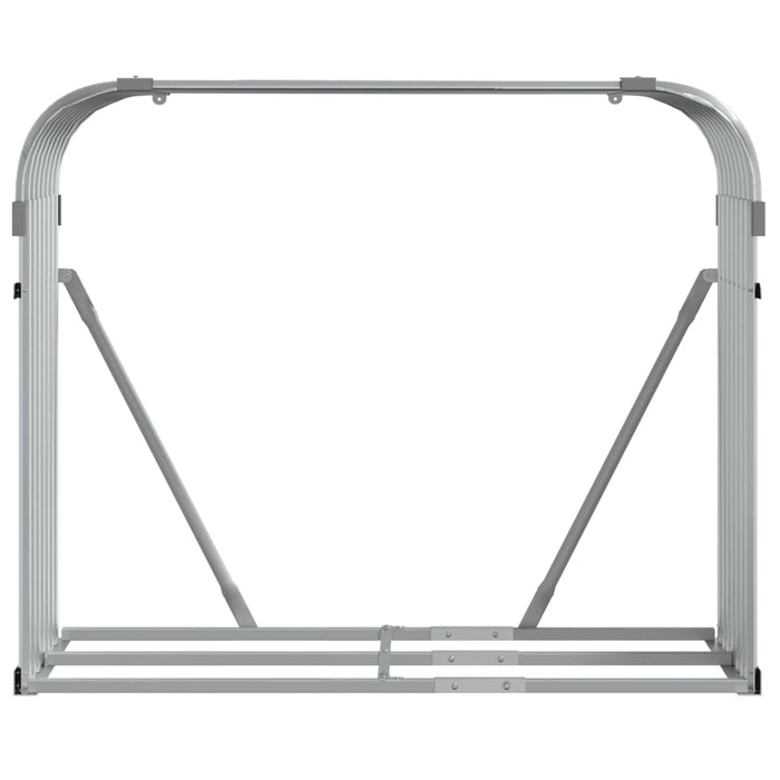 Log Holder Light Grey 120X45X100 Cm Galvanised Steel Tlappt