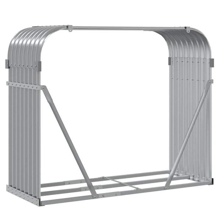 Log Holder Light Grey 120X45X100 Cm Galvanised Steel Tlappt