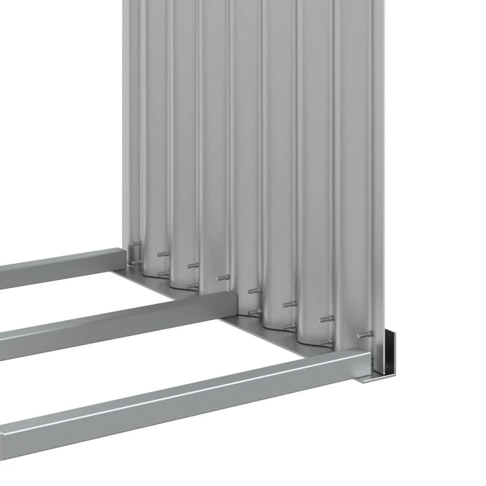 Log Holder Light Grey 120X45X100 Cm Galvanised Steel Tlappt