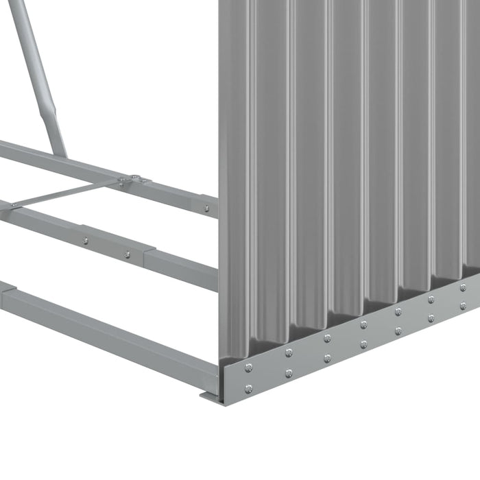 Log Holder Light Grey 120X45X100 Cm Galvanised Steel Tlappt