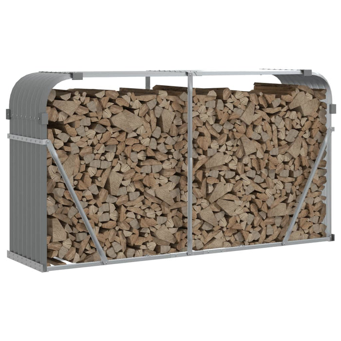 Log Holder Light Grey 180X45X100 Cm Galvanised Steel Tlappa