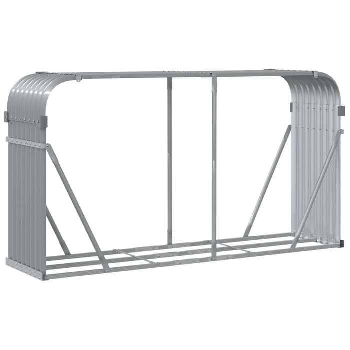 Log Holder Light Grey 180X45X100 Cm Galvanised Steel Tlappa