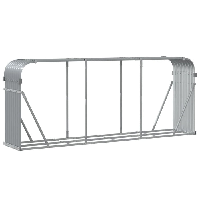 Log Holder Light Grey 234X45X100 Cm Galvanised Steel Tlappp