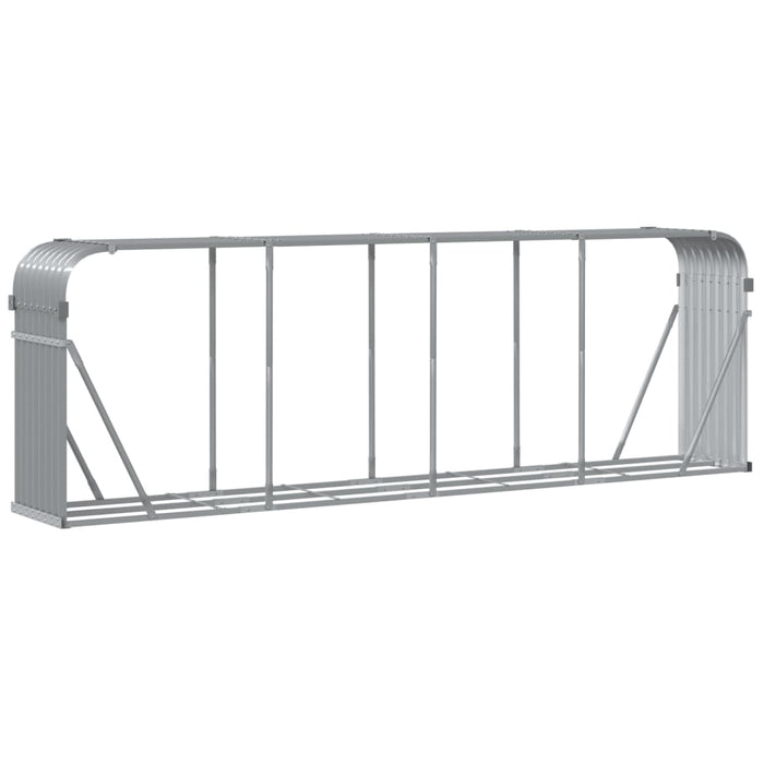 Log Holder Light Grey 300X45X100 Cm Galvanised Steel Tlappl