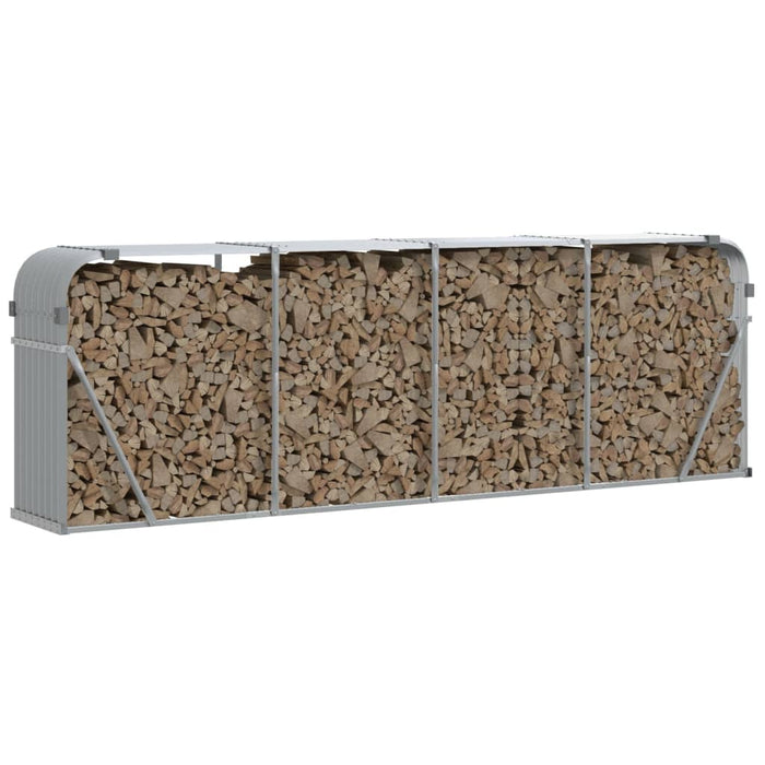 Log Holder Light Grey 300X45X100 Cm Galvanised Steel Tlappl