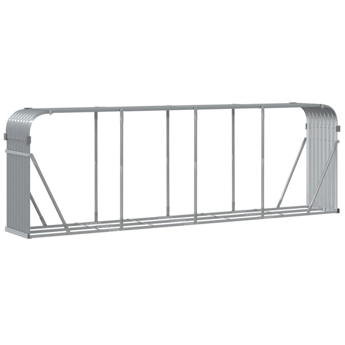 Log Holder Light Grey 300X45X100 Cm Galvanised Steel Tlappl