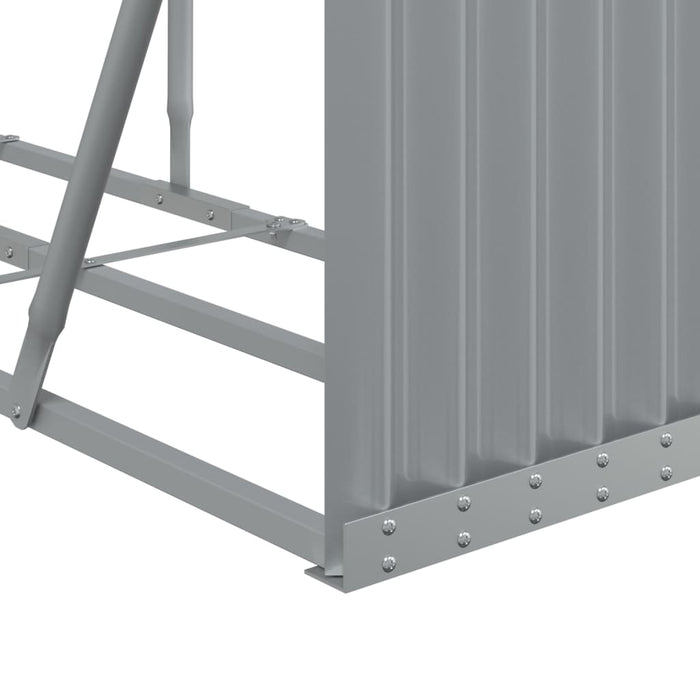 Log Holder Light Grey 300X45X100 Cm Galvanised Steel Tlappl