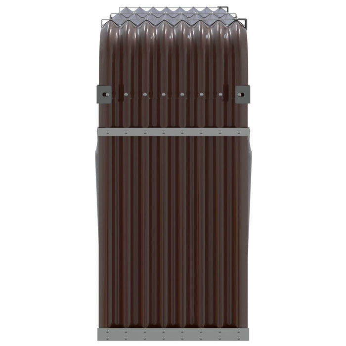Log Holder Brown 180X45X100 Cm Galvanised Steel Tlapia