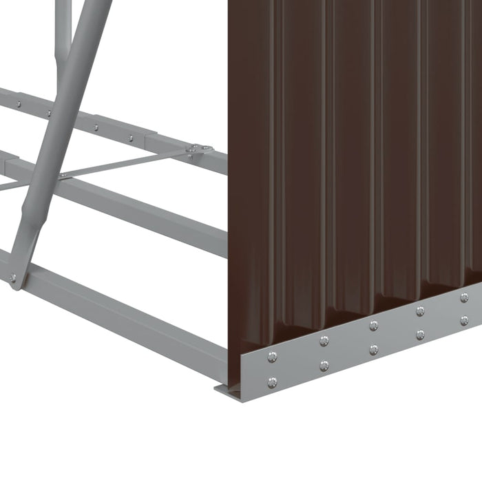 Log Holder Brown 180X45X100 Cm Galvanised Steel Tlapia