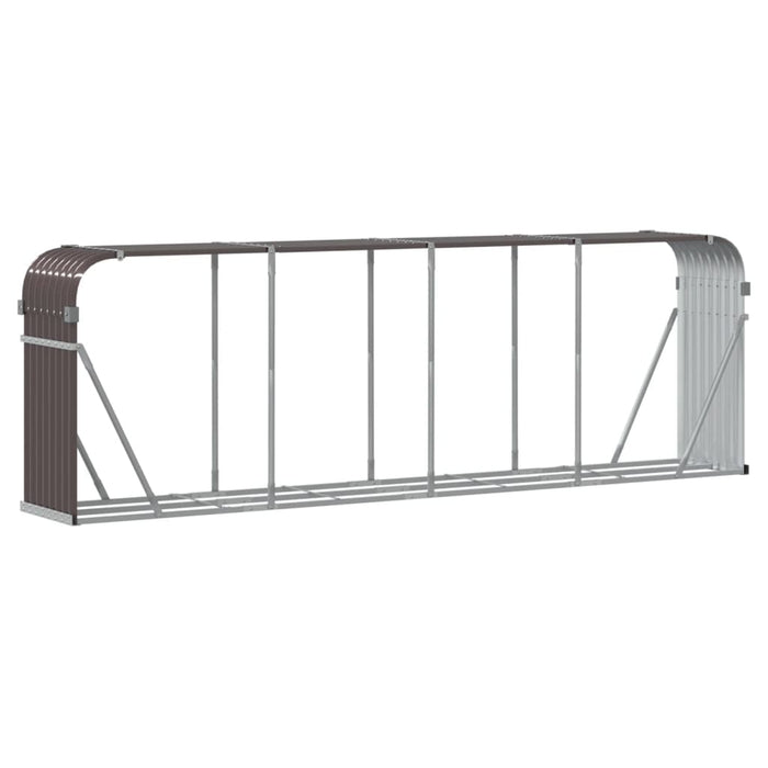 Log Holder Brown 300X45X100 Cm Galvanised Steel Tlapil