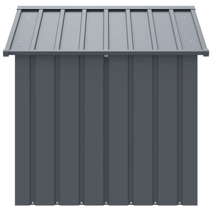 Dog House With Roof Black 117X103X102 Cm Galvanised Steel Oixtal