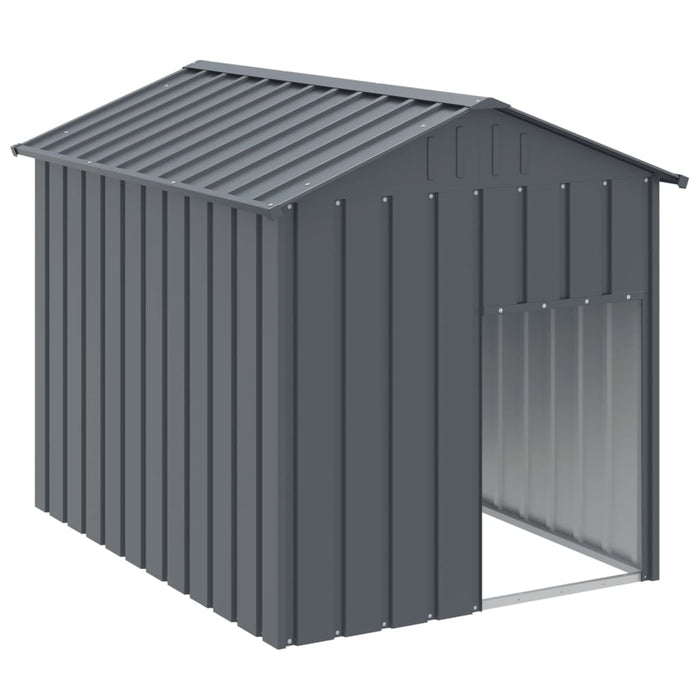 Dog House With Roof Anthracite 117X153X123 Cm Galvanised Steel Oixtan