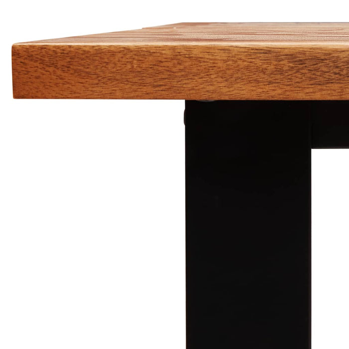 Dining Table With Live Edge 140X80X75 Cm Solid Wood Acacia Tptxnk