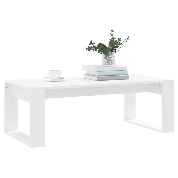 Coffee Table White 102X50X35 Cm Engineered Wood Nxttpn