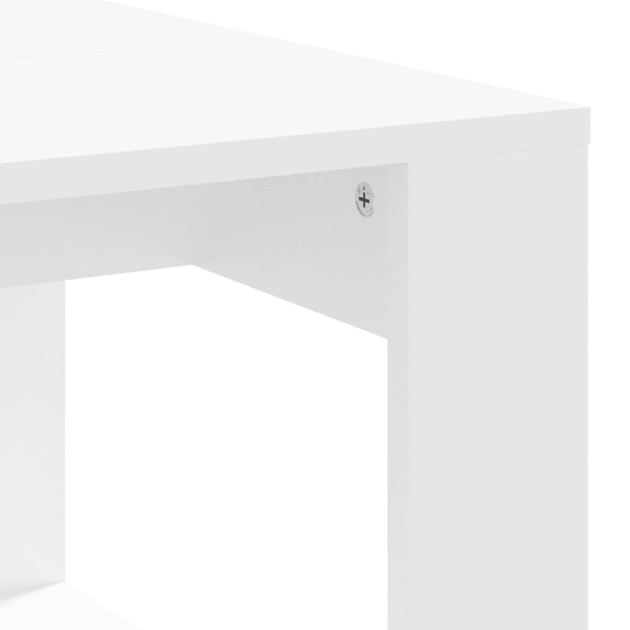 Coffee Table White 102X50X35 Cm Engineered Wood Nxttpn