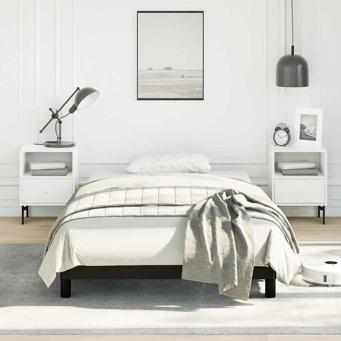 King Single Size Bed Frame Without Mattress Black Faux Leather Tppipp