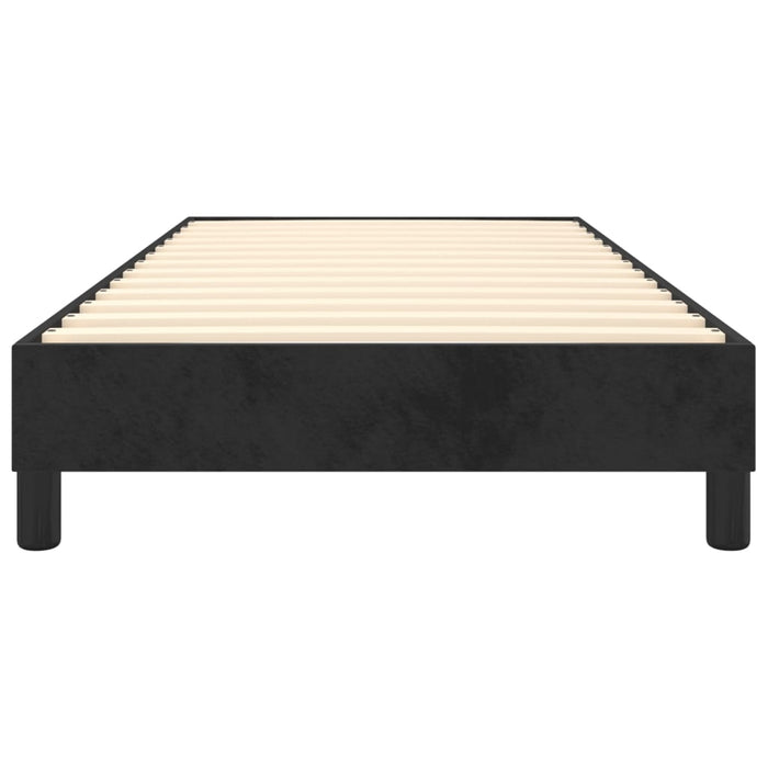 King Single Size Box Spring Bed Without Mattress Black Velvet Tonkokt