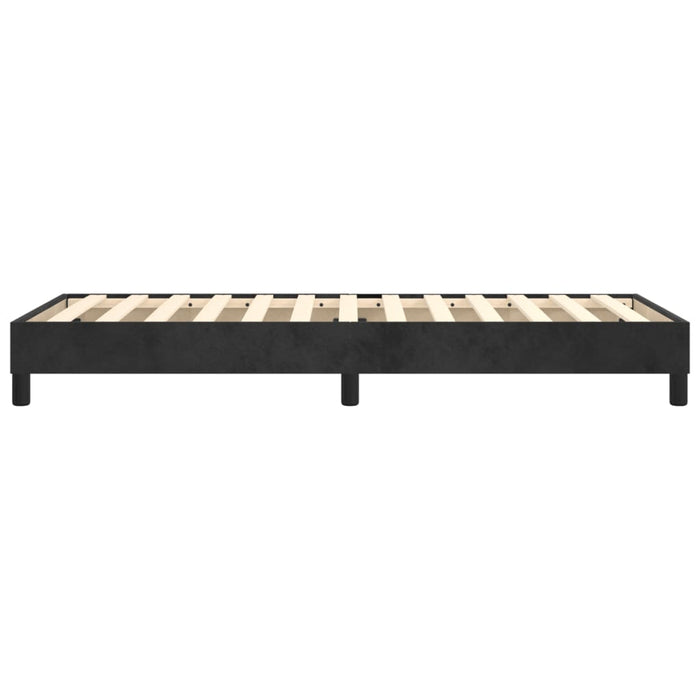 King Single Size Box Spring Bed Without Mattress Black Velvet Tonkokt