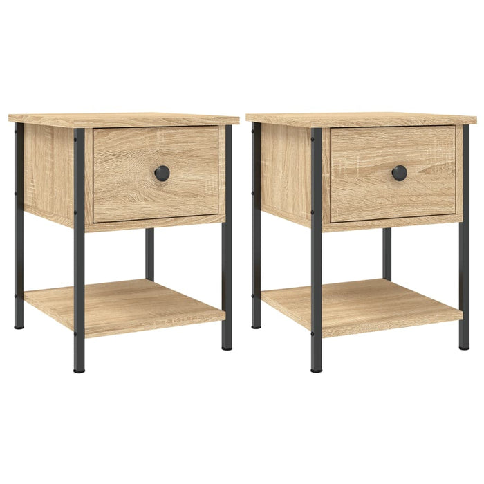Bedside Tables 2 Pcs Sonoma Oak 34X35.5X45 Cm Engineered Wood Nxpnpl