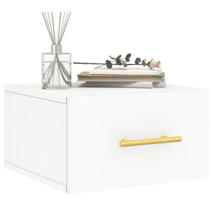 Wall-Mounted Bedside Cabinet White 35X35X20 Cm Nxkinn