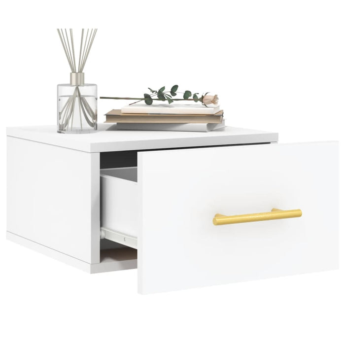 Wall-Mounted Bedside Cabinet White 35X35X20 Cm Nxkinn