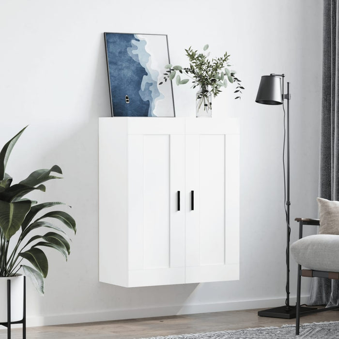 Wall Mounted Cabinet White 69.5X34X90 Cm Engineered Wood Ntbtkl