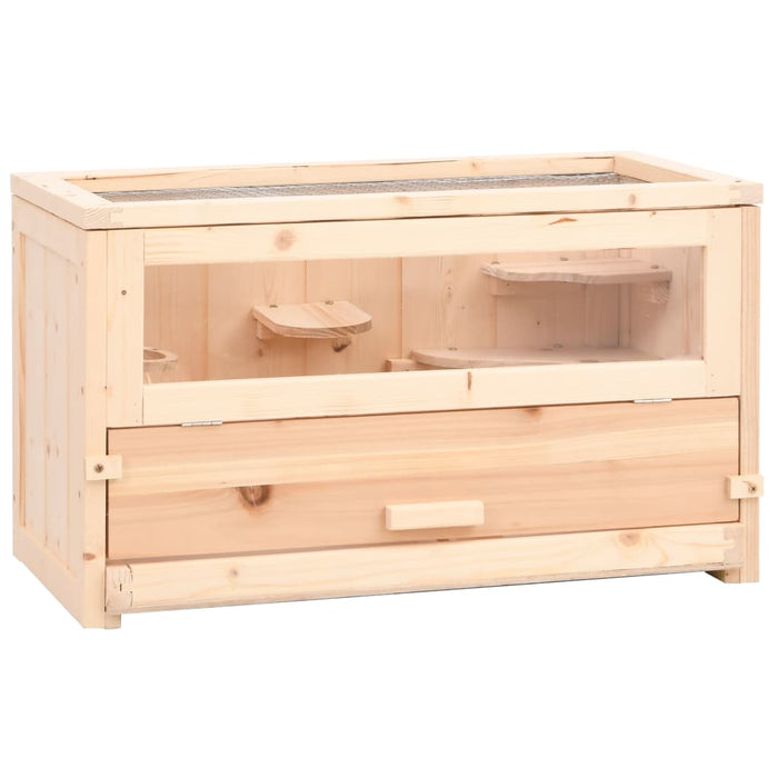 Hamster Cage 60X30X35 Cm Solid Wood Fir Oixtii
