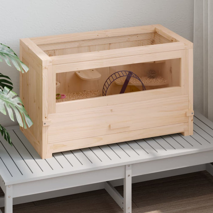 Hamster Cage 60X30X35 Cm Solid Wood Fir Oixtii