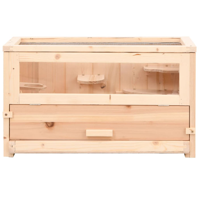 Hamster Cage 60X30X35 Cm Solid Wood Fir Oixtii