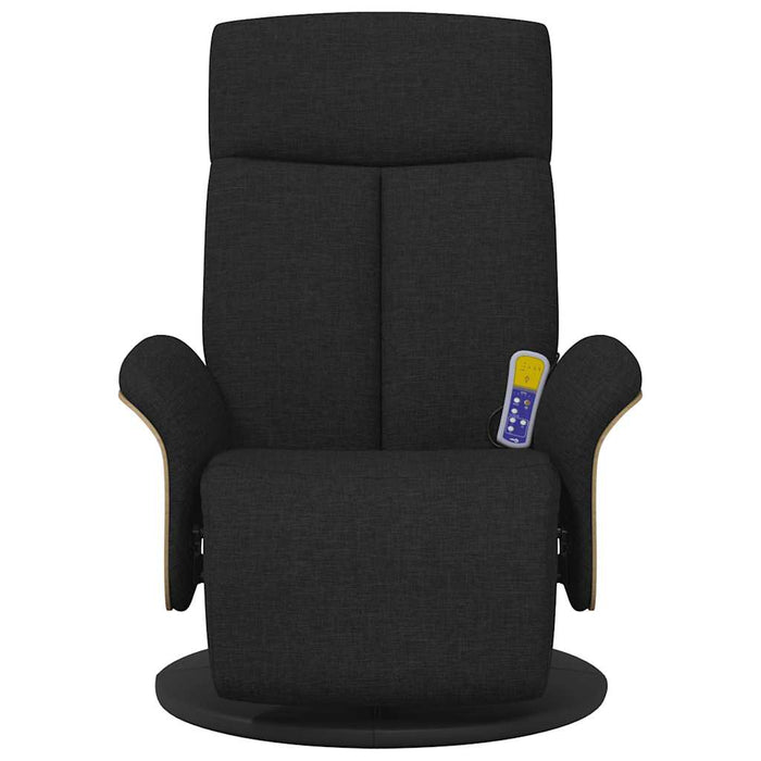 Massage Recliner Chair With Footrest Black Fabric Tplptp