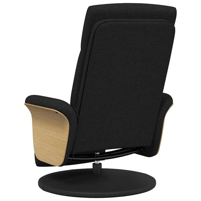 Massage Recliner Chair With Footrest Black Fabric Tplptp