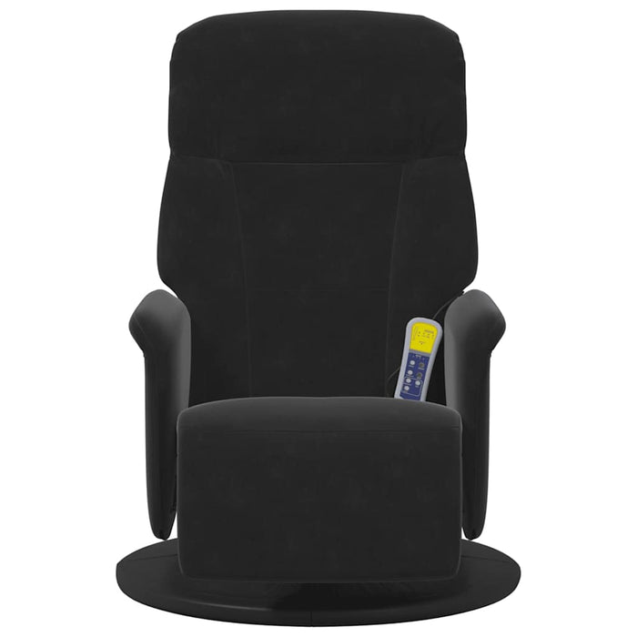 Massage Recliner Chair With Footrest Black Velvet Tpllki