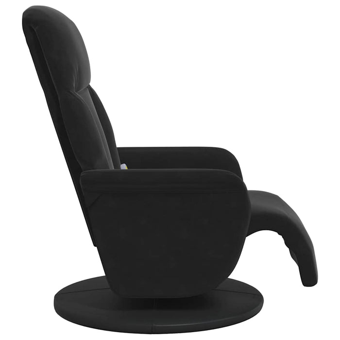 Massage Recliner Chair With Footrest Black Velvet Tpllki
