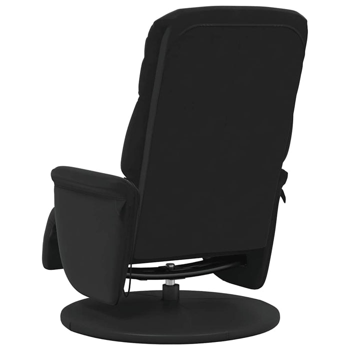 Massage Recliner Chair With Footrest Black Velvet Tpllki