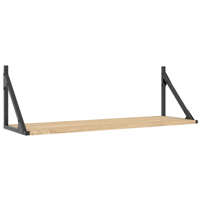 Wall Shelves 2 Pcs Sonoma Oak 80X25X25.5 Cm Engineered Wood Ntlttk
