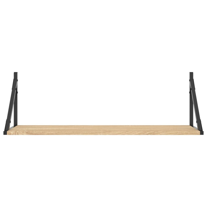 Wall Shelves 2 Pcs Sonoma Oak 80X25X25.5 Cm Engineered Wood Ntlttk