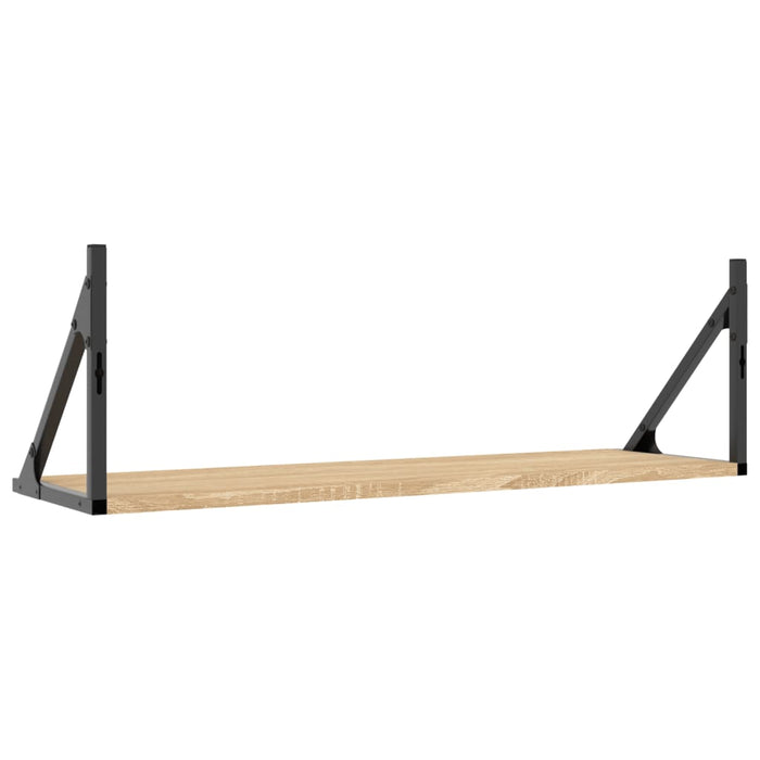 Wall Shelves 2 Pcs Sonoma Oak 80X25X25.5 Cm Engineered Wood Ntlttk