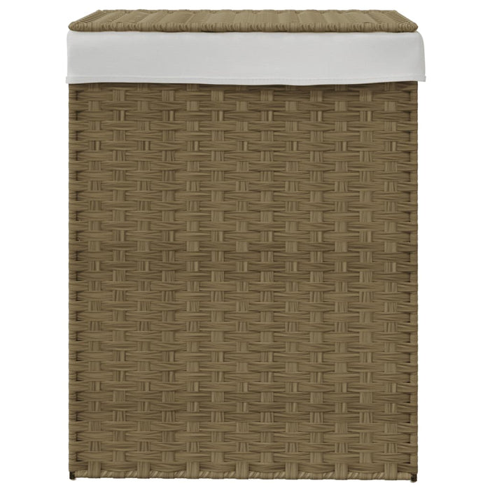 Laundry Basket With Lid 46X33X60 Cm Poly Rattan Tixbxk