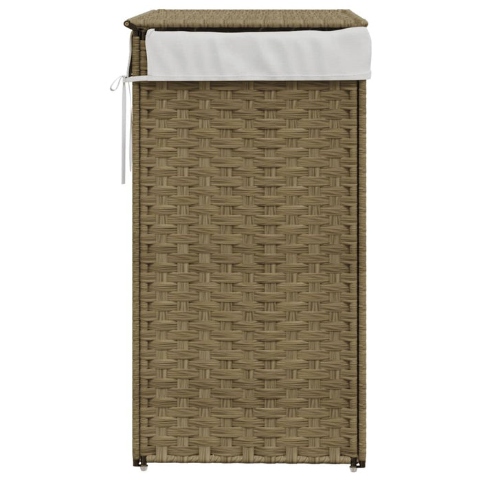 Laundry Basket With Lid 46X33X60 Cm Poly Rattan Tixbxk